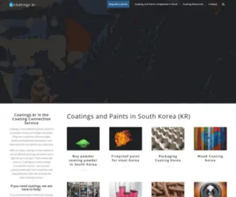 Coatings.kr(The #1 Coatings Portal in Korea) Screenshot