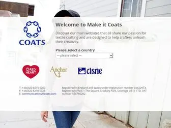 Coatscrafts.com(Coats Crafts) Screenshot