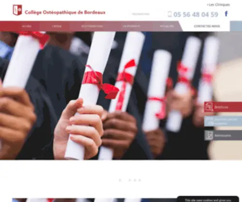 Cob-Osteopathie.fr(COB : Collège Ostéopathique de Bordeaux) Screenshot