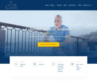 Cobackandspine.com(Colorado Spine and Scoliosis) Screenshot