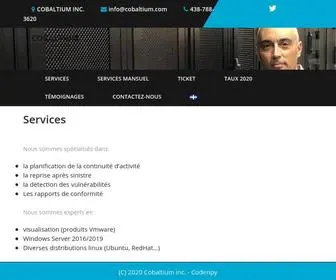 Cobaltium.com(CONSULTATION INFORMATIQUE) Screenshot