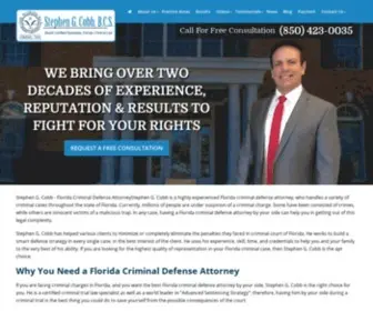 Cobblawfirm.com(Criminal Defense Attorney Florida) Screenshot