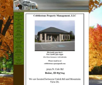 Cobblestonepropertymanagement.com(Cobblestone Property Management Boise ID) Screenshot