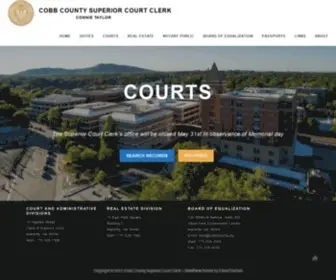 Cobbsuperiorcourtclerk.org(Cobb County Welcome Page) Screenshot