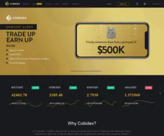 Cobidex.com(The First Community Owned Bitcoin Derivative Exchange) Screenshot