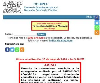 Cobipef.org(Centro de Orientación Familiar) Screenshot