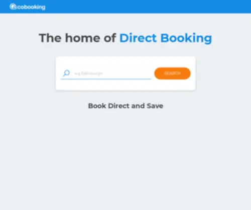 Cobooking.com(Cobooking the home of direct booking) Screenshot