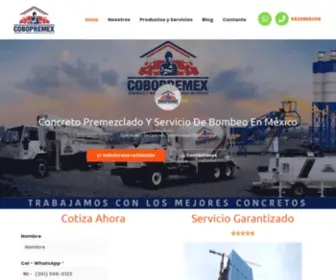 Cobopremex.com.mx(Concreto premezclado y servicio de bombeo en México) Screenshot