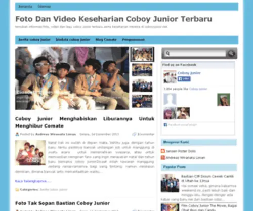 Coboyjunior.net(Foto Dan Video Keseharian Coboy Junior Terbaru) Screenshot