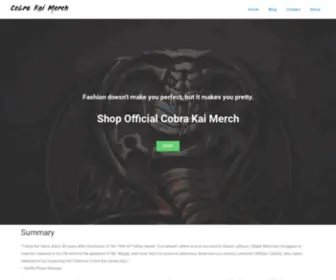 Cobrakaimerch.net(Cobra Kai Merch) Screenshot