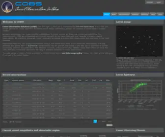 Cobs.si(Comet OBServation database) Screenshot