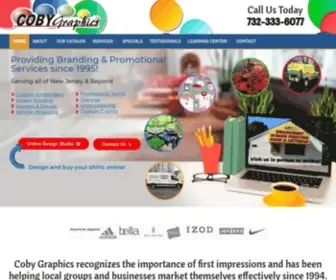 Cobygraphics.com(Custom Embroidery NJ) Screenshot