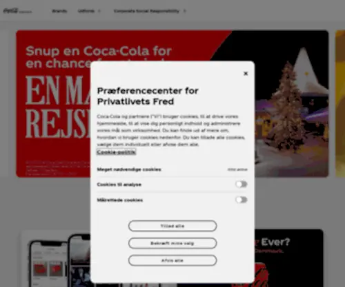 Coca-Cola.dk(Coca-Cola® Danmark) Screenshot