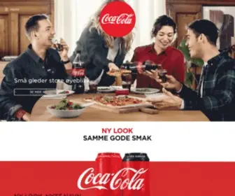 Cocacola.no(Oppdag det siste fra Coca) Screenshot