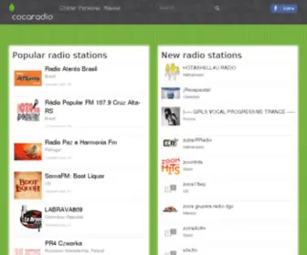 Cocaradio.com(веб радио) Screenshot