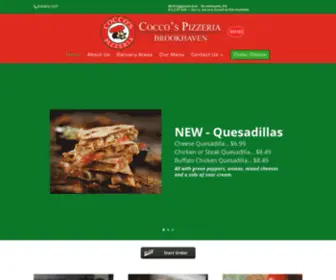 Coccosbrookhaven.com(Cocco's Pizzeria Brookhaven) Screenshot