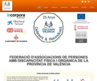 Cocemfevalencia.org(COCEMFE) Screenshot