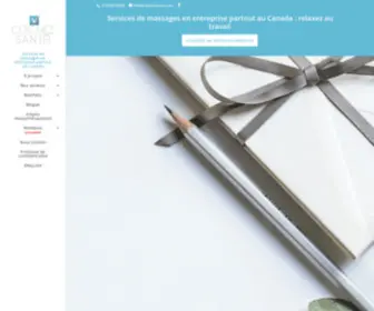 Cochezsante.com(Services de massages en entreprise partout au Canada) Screenshot