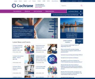 Cochrane.org(The Cochrane Collaboration) Screenshot