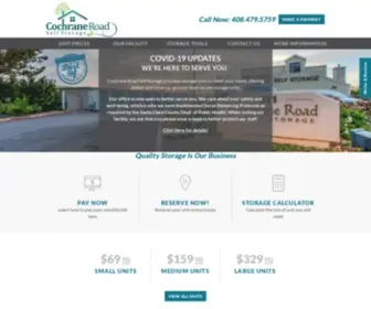 Cochranestorage.com(Storage Units in Morgan Hill) Screenshot