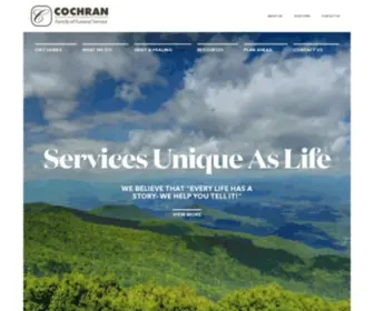 Cochranfuneralhomes.com(Cochran Family of Funeral Service) Screenshot