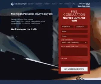 Cochranlaw.com(Medical Malpractice & Personal Injury Lawyers in Michigan) Screenshot