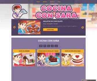 Cocinasara.com(Obtenga más información sobre una fascinante colección de juegos de Cocina con Sara) Screenshot