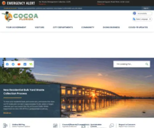 Cocoafl.gov(Cocoa, FL) Screenshot