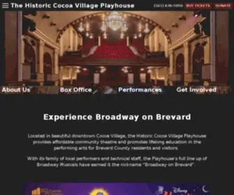 Cocoavillageplayhouse.com(Experience Broadway on Brevard) Screenshot