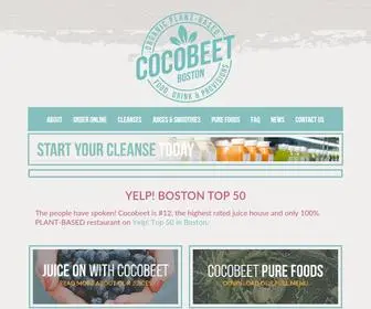 Cocobeet.com(Boston Juice Bar and Juice Cleanses) Screenshot