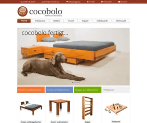 Cocobolo.de(Massivholzmöbel online bestellen) Screenshot