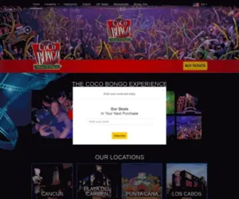 Cocobongo.com(Coco Bongo® Show & Disco) Screenshot