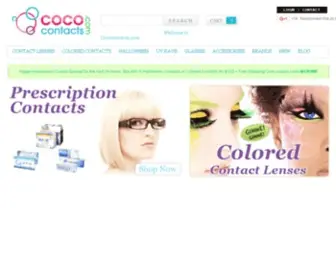 Cococontacts.com(70% Off coloured contacts lenses and freaky eye contacts from non prescription contacts to colored contact lenses) Screenshot