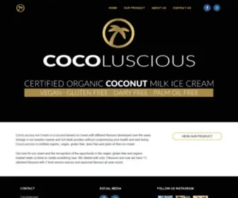 Cocoluscious.com.au(Organic Coconut Ice Cream) Screenshot