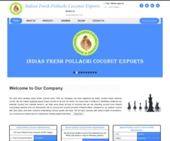 Coconutexportersinindia.com(INDIAN FRESH POLLACHI COCONUT EXPORT) Screenshot