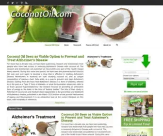 Coconutoil.com(Research on Coconut Oil's Health Benefits) Screenshot
