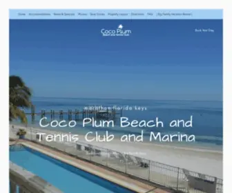 Cocoplum.com(The island of Marathon in the Florida Keys. CocoPlum Beach and Tennis Club and Marina) Screenshot