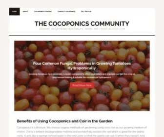 Cocoponics.co(Learn and grow your knowledge on gardening in coco coir. Coco coir) Screenshot