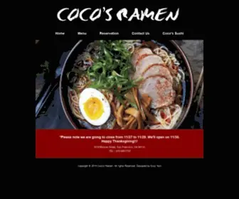 Cocoramen.com(Coco's Ramen) Screenshot