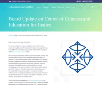 Coc.org(Board Update on Center of Concern and Education for Justice) Screenshot