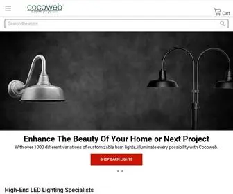 Cocoweb.com(High-End Art Lighting and LED Light Fixtures) Screenshot