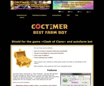 Coctimer.com(Clash Of Clans Infinitive Shield and Searching Loot Bot) Screenshot