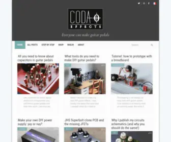 Coda-Effects.com(Learn more about electric guitar related electronics) Screenshot