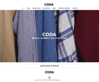 Codaclothing.online(CODA) Screenshot