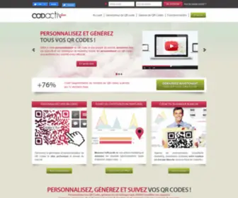 Codactiv.com(Suivi statistiques de QR code en ligne) Screenshot