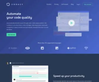 Codacy.com(Automated code reviews & code analytics) Screenshot