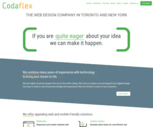Codaflex.com(Bring Your Dreams to life) Screenshot