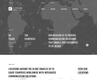 Codancomms.com(Codan Communications) Screenshot
