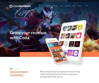 Codapayments.com(Monetizing your digital content globally) Screenshot