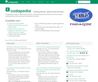 Codapedia.com(The online encyclopedia for medical coding and reimbursement) Screenshot